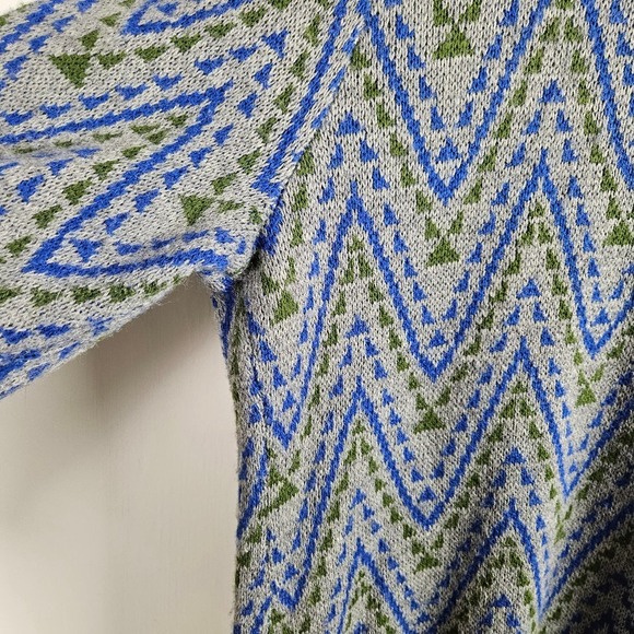 Hannah Diamond Boho Print Open Front Cardigan Sweater XL Grey - Picture 5 of 8